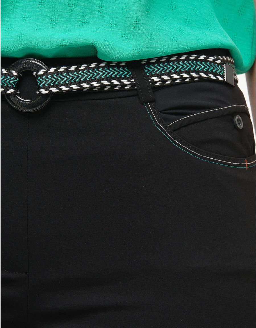 Jegging noir ceinture