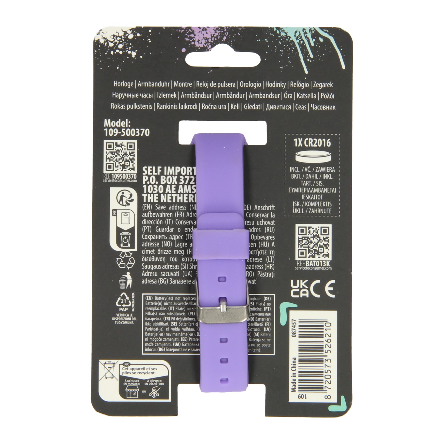 Siliconen Digitale Kinderhorloge Paars