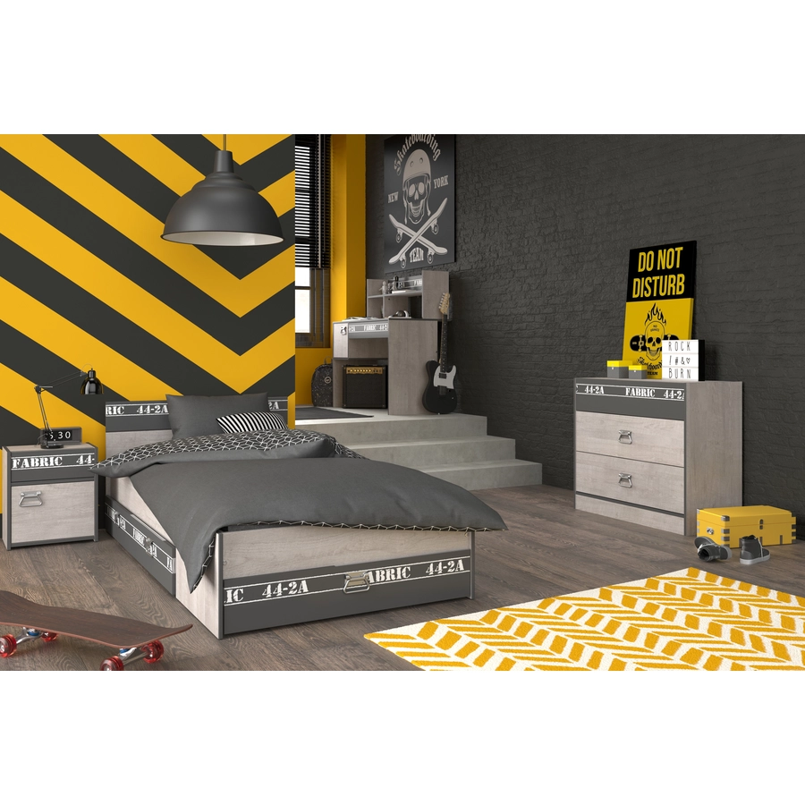 Parisot Kinder- und Jugendzimmer 5-tlg Fabric 13 Esche-grau Esche-grau
