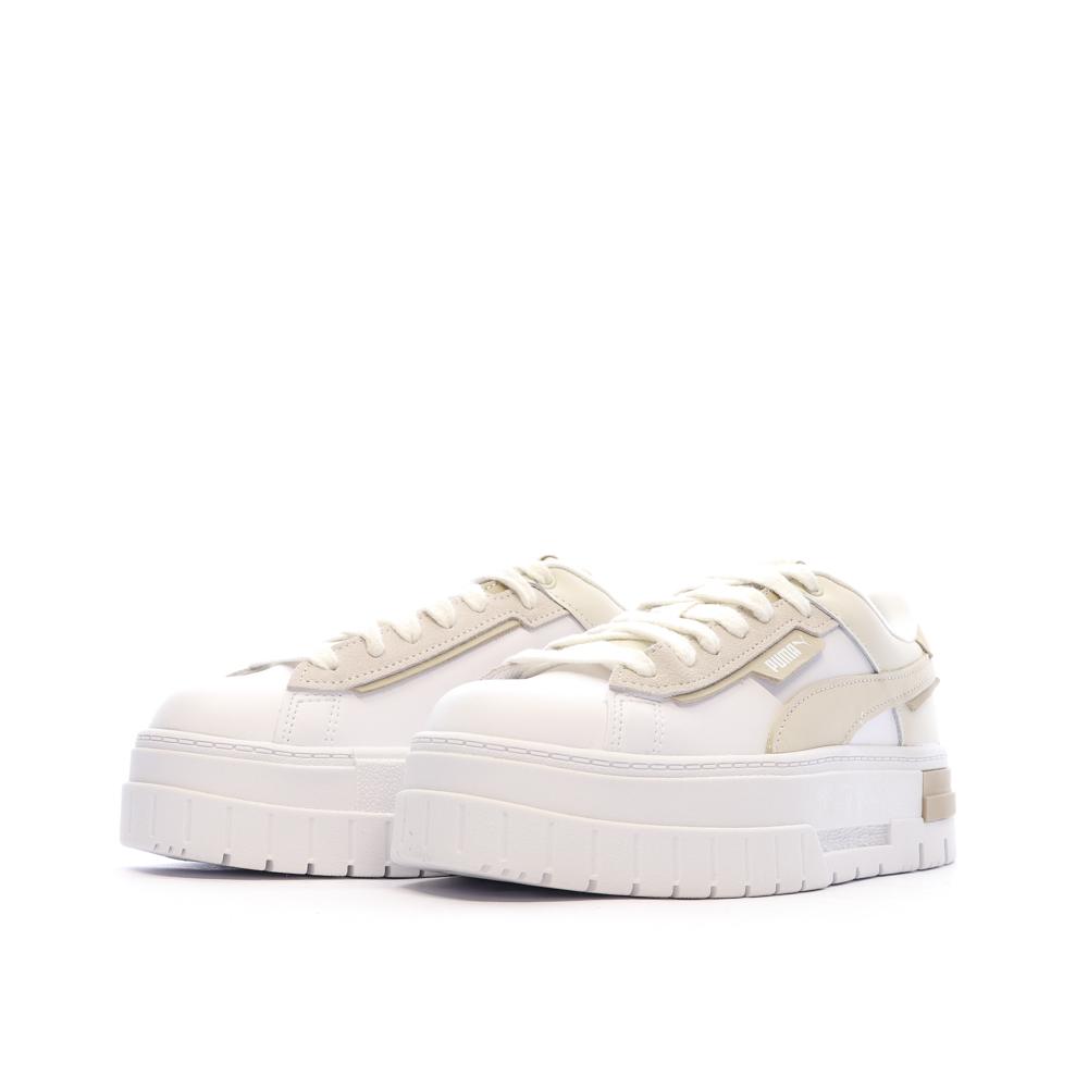 Puma Baskets Écru/Blanc Femme Puma Mayze Crashed Selflove