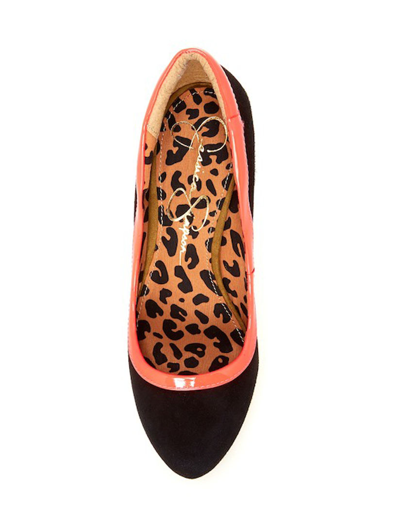 Black Multicolor Wedge Shoes