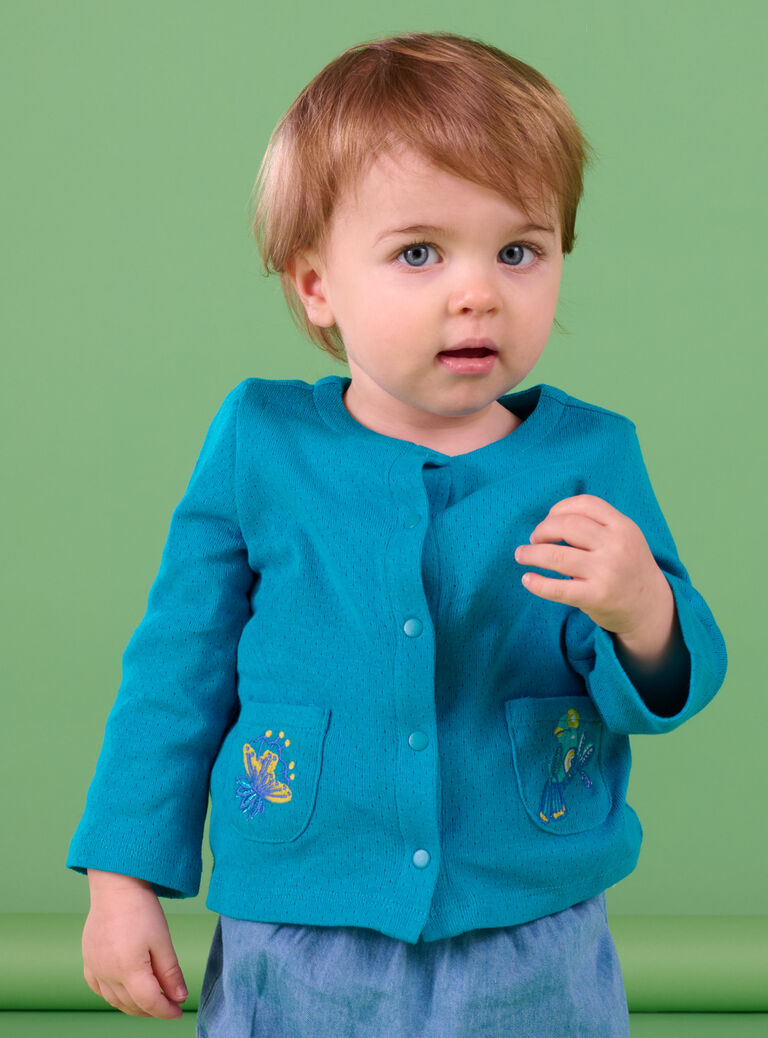 Cardigan turquoise foncé