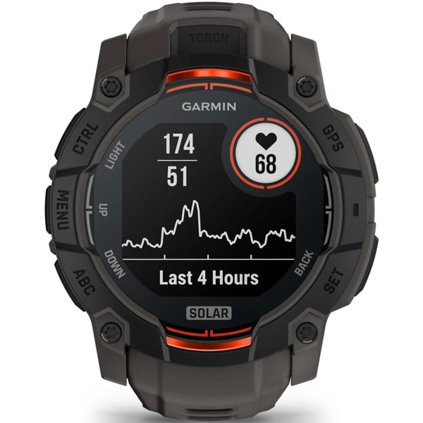 Montre cardio GPS GARMIN INSTINCT 3 50 MM BLACK BEZEL W/ CHARCOAL BAND