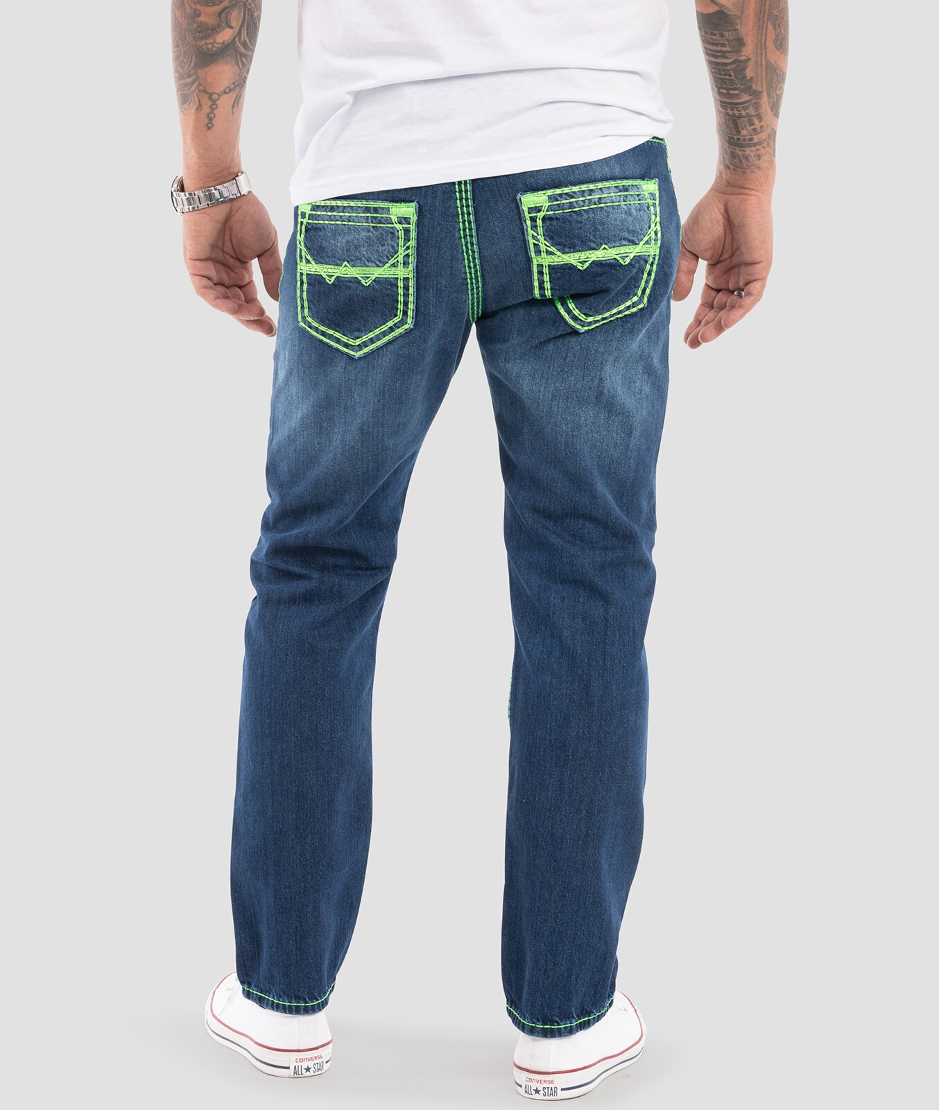 Rock Creek Jeans Comfort Fit dicke Nähte Loose Fit