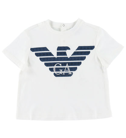 Emporio Armani T-Shirt - Weiß/Navy m. Logo