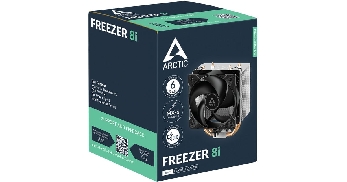 ARCTICFreezer 8i CPU-koeler  (4-pin PWM)