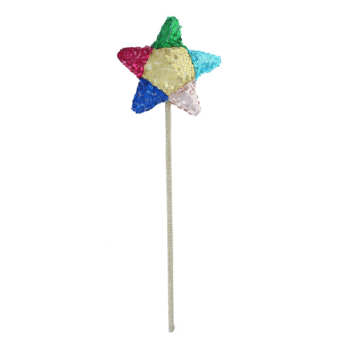 Baguette magique étoile sequins multicolore Mercredi et Patati