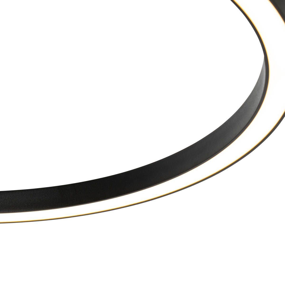 Smart hanglamp zwart 60 cm incl. LED en RGBW  - Girello