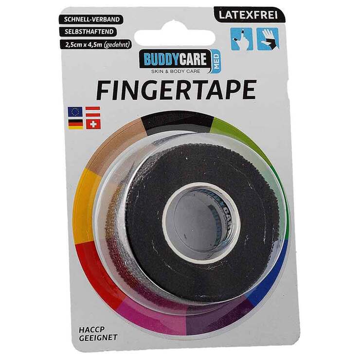 Buddycare Fingertape latexfrei schwarz, 1 St