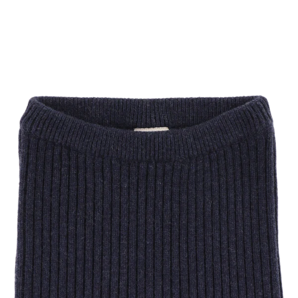 Nies Merino Wool Trousers | Blue Marine Melange