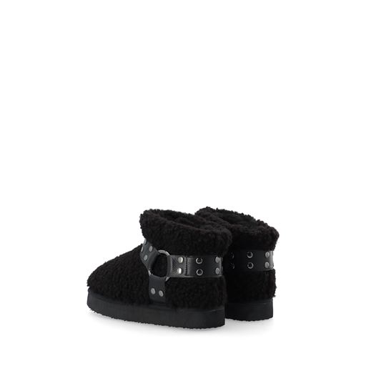Bianco Varm Flatform Ankle Støvler, Black, 41