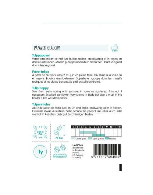 Hortitops Papaver - Tulppapaver - Bloemenzaden - 500 g
