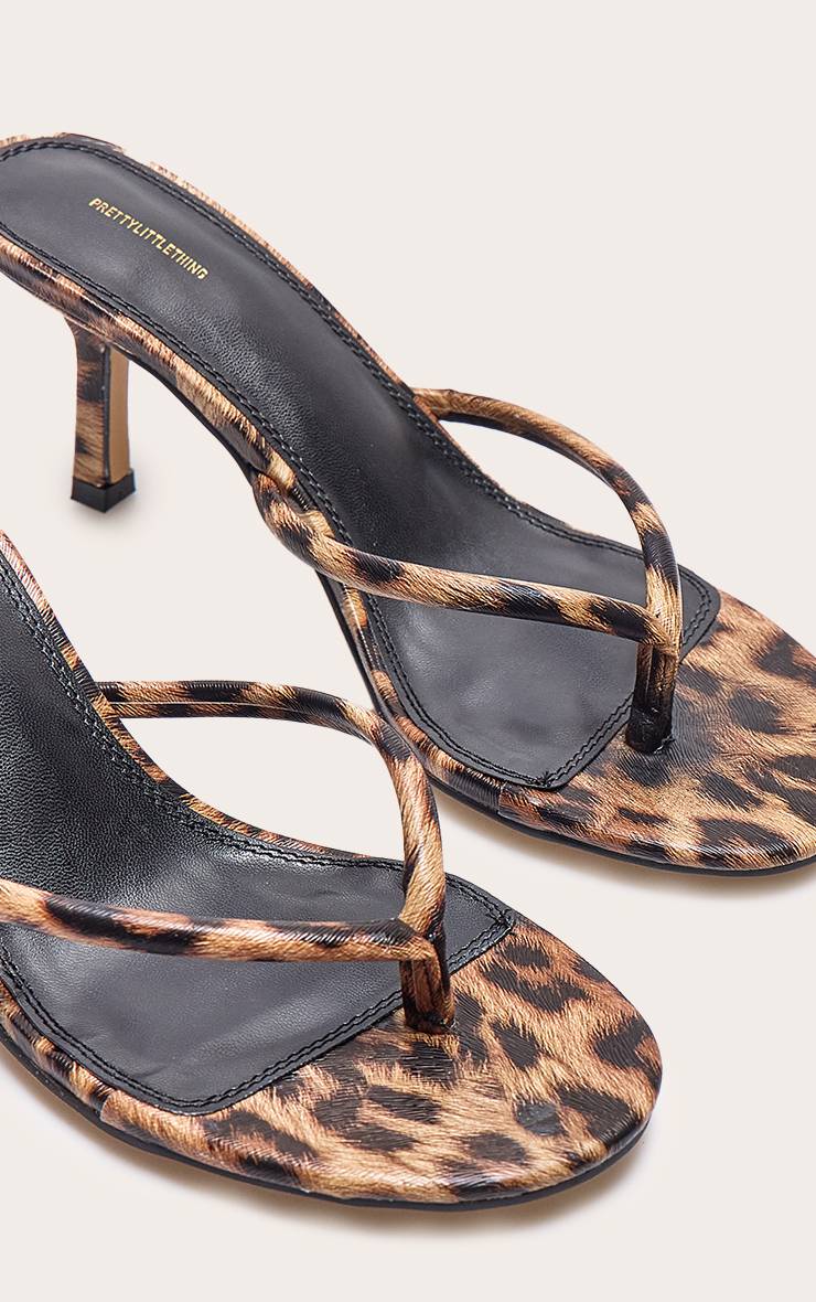 Multicolore Mules À Talon En Synthétiquecuir Avec Bride Entre Les Orteils