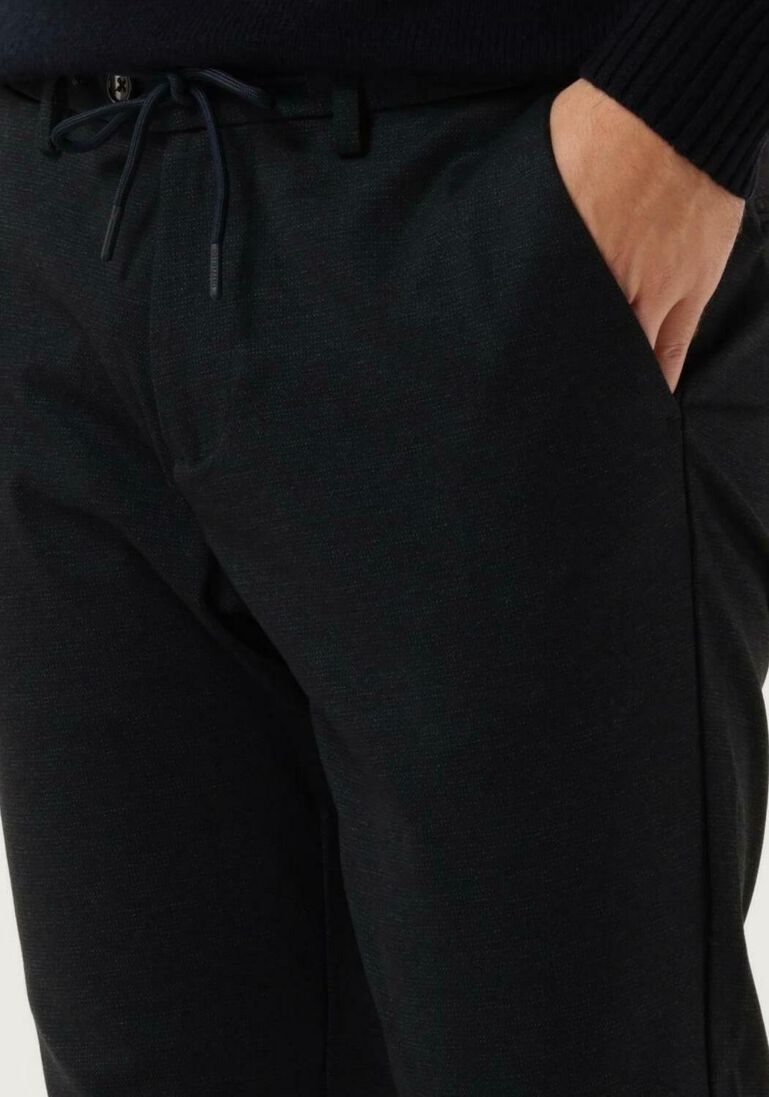 DSTREZZED donkerblauwe dstrezzed pantalon lancaster tapered jogger printed pattern