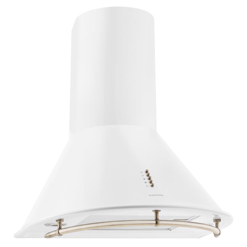 Lumio Primo Retro-Dunstabzugshaube 60cm 490 m³/h LED-Leuchten Weiß
