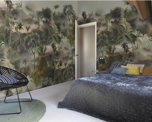 Vliesbehang 543582 Curiosity Jungle Green 7-delige set 371 x 300 cm