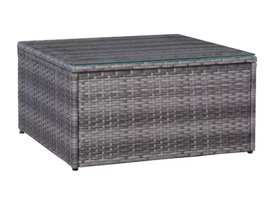 Salon de jardin 7 pcs et coussins et oreillers Résine tressée