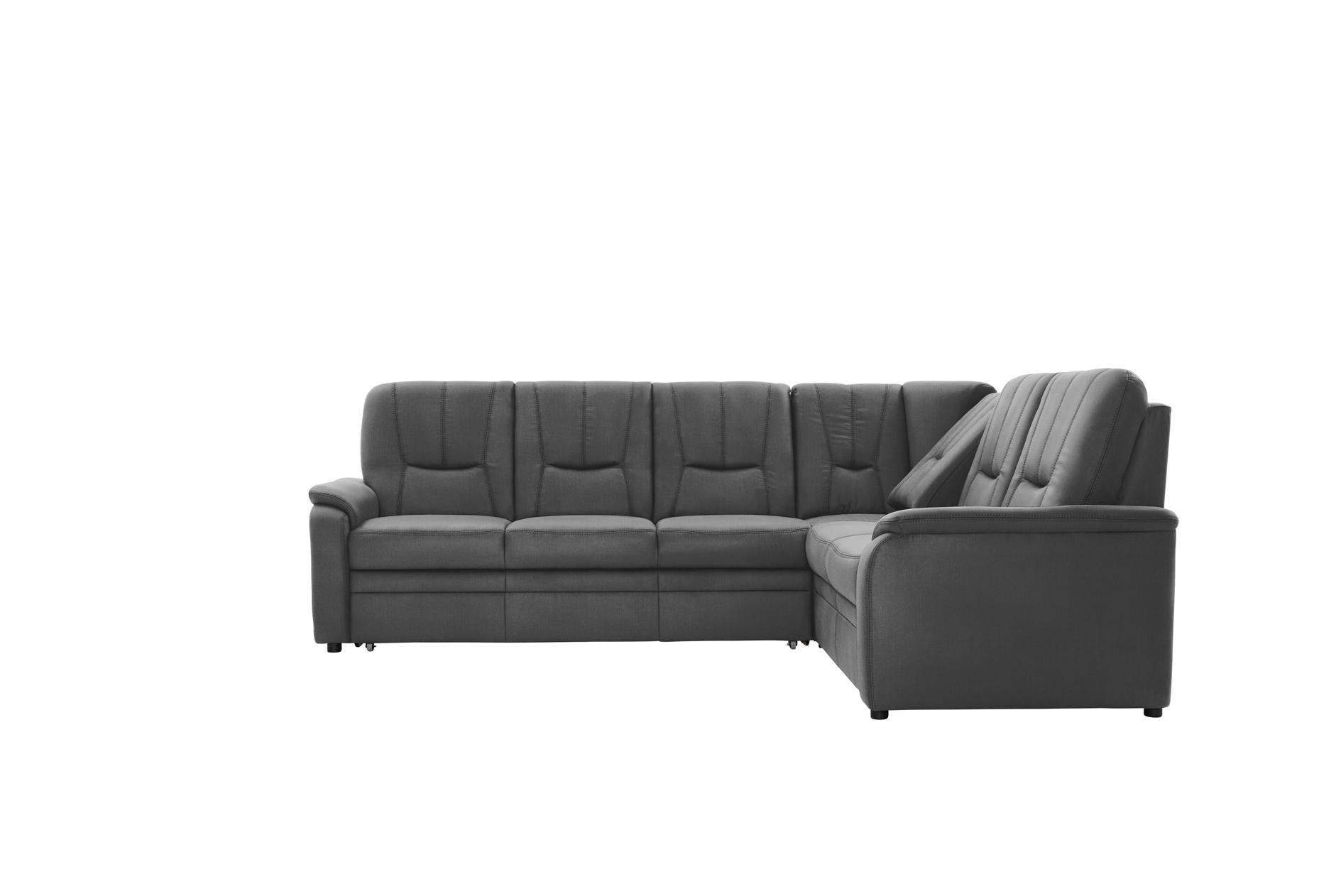 polsterpower Ecksofa - Miro grau - Basismodell - rechts