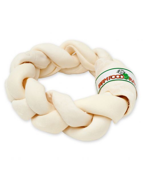 Farm Food Rawhide Dental Braided Donut Rund - Hondensnacks