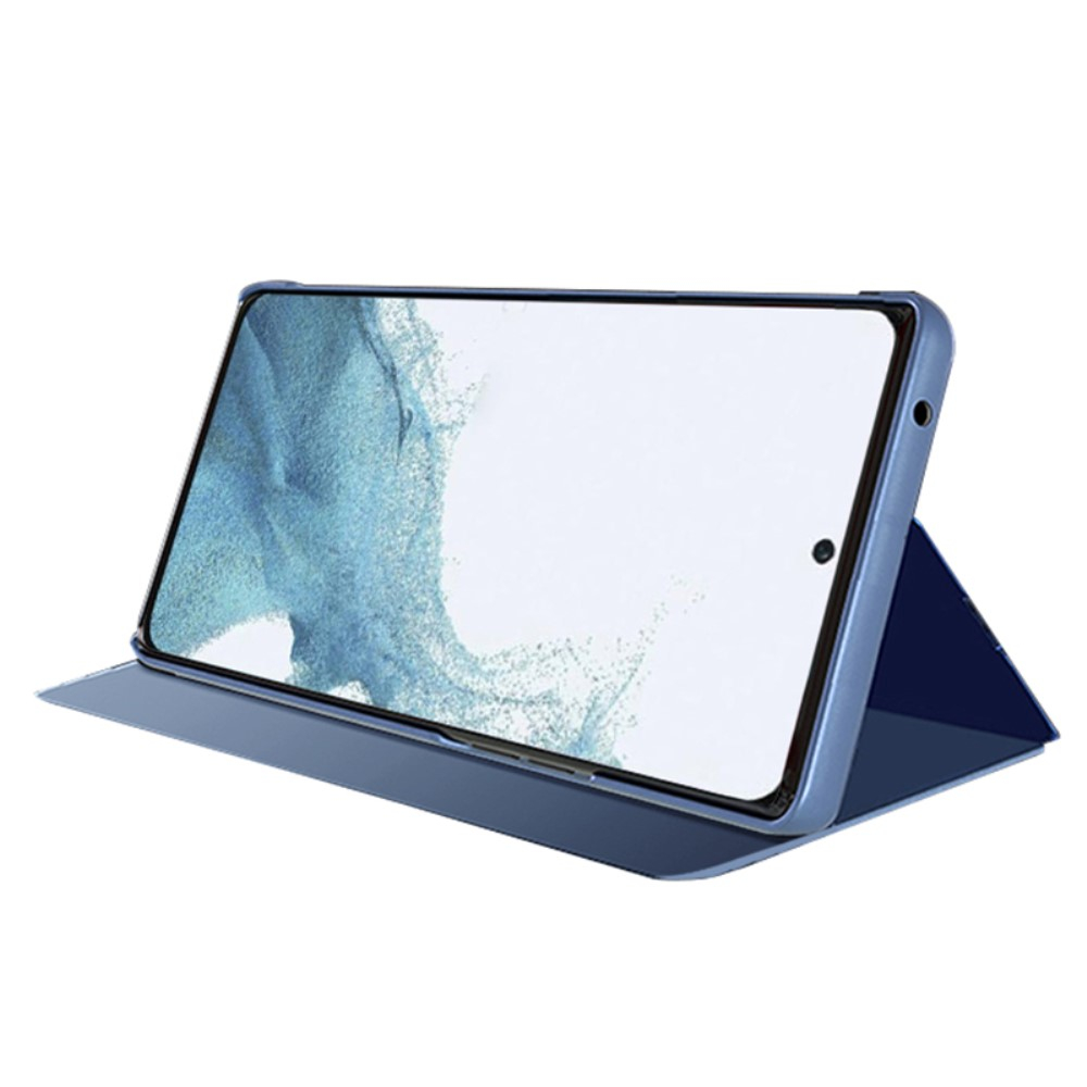 Samsung Galaxy A54 5G Clear View Standing Flip Cover Tasche - Silber