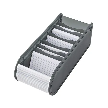 WEDO® Lernkartei, DIN A8 quer, inkl. 100 Karteikarten, grau