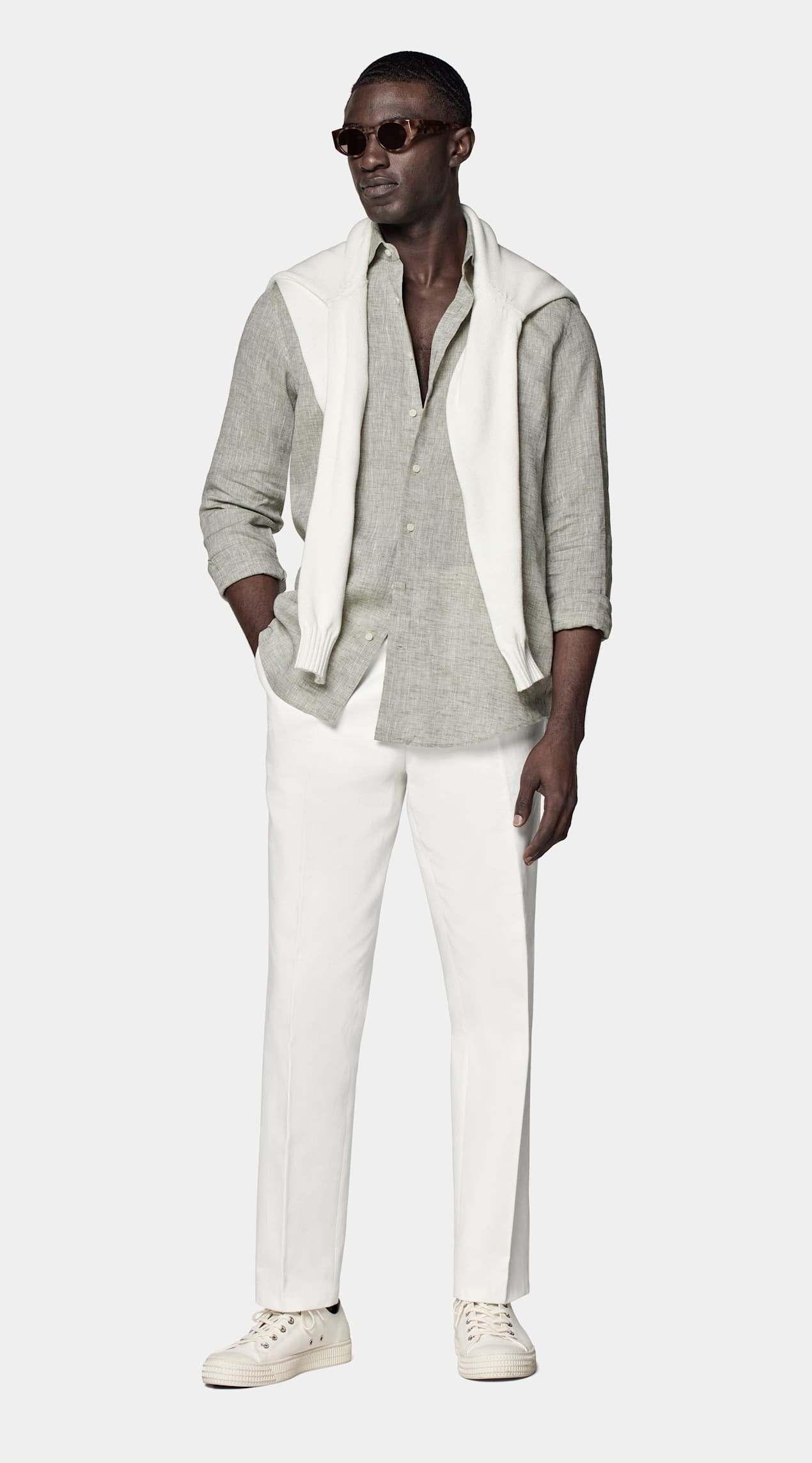 Chemise coupe Tailored vert clair