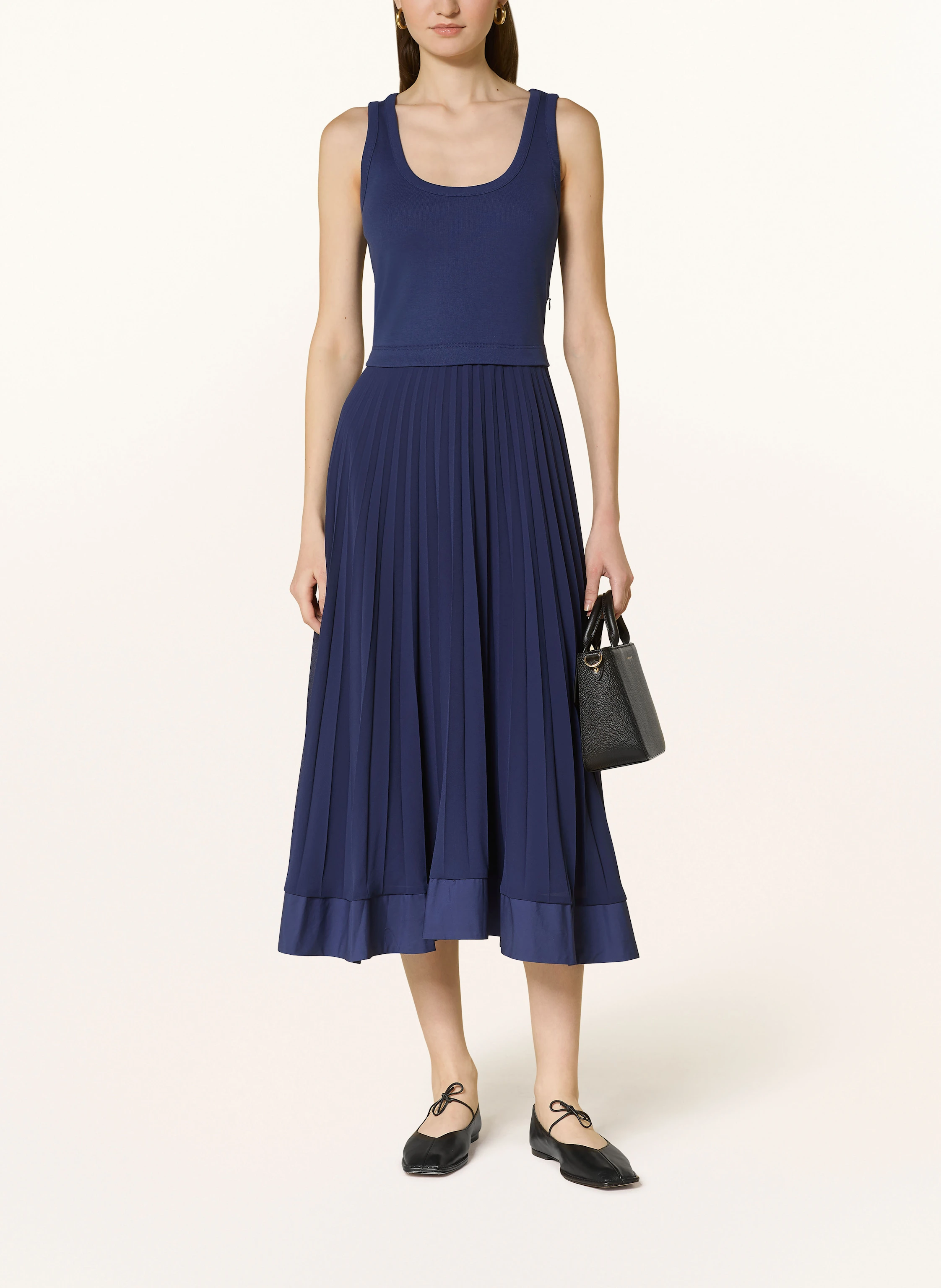 CLAUDIE PIERLOT Kleid im Materialmix mit Plissees