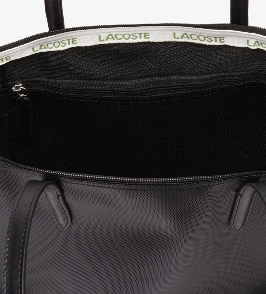 Sacola de compras Lacoste feminina preta - 35x30x14cm -