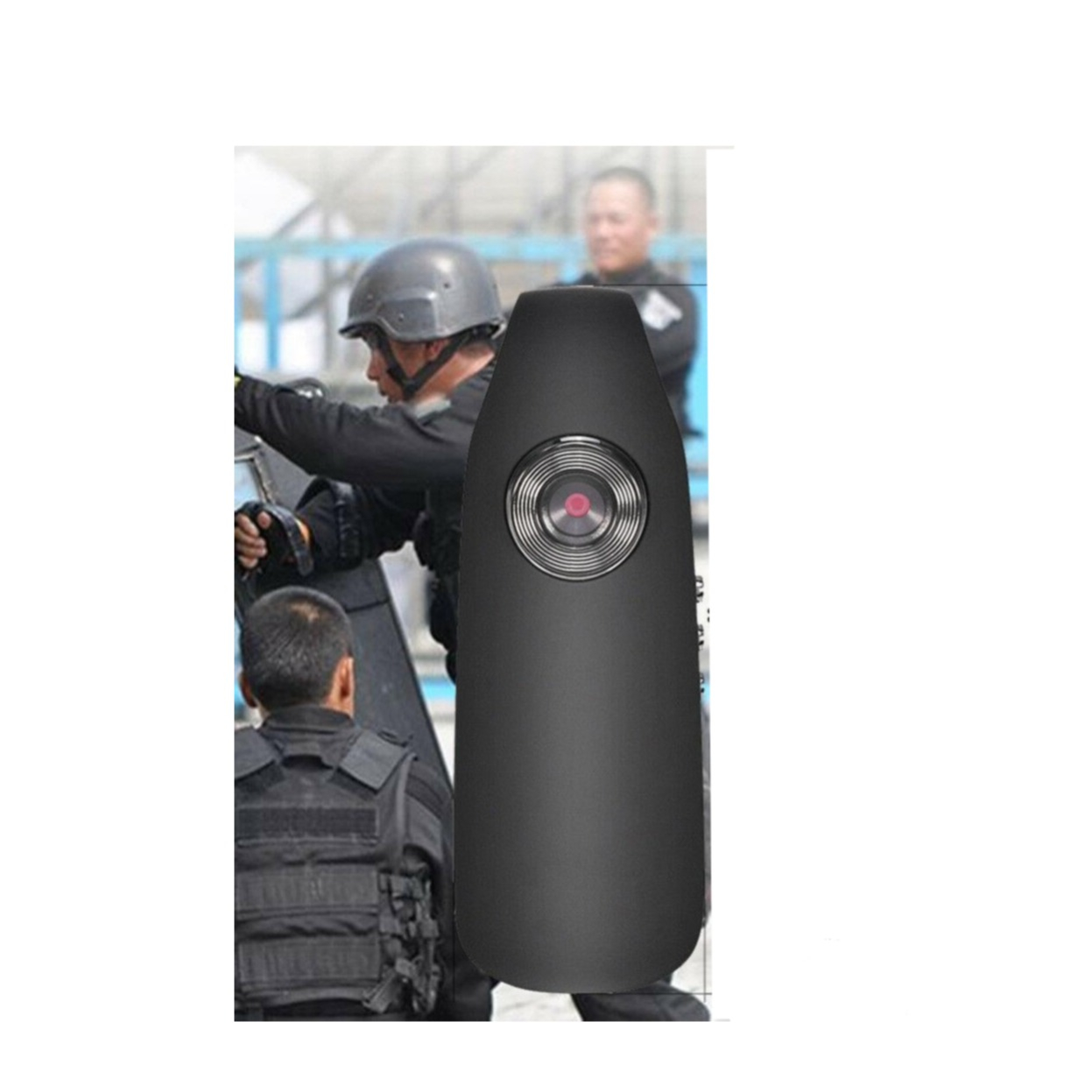 Mini FullHD 1080p Kamera Bodycam mit Bewegungserkennung / Sprachaufzeichnung / MicroSD / 130° Blickwinkel    Clip-Halter - Schwarz