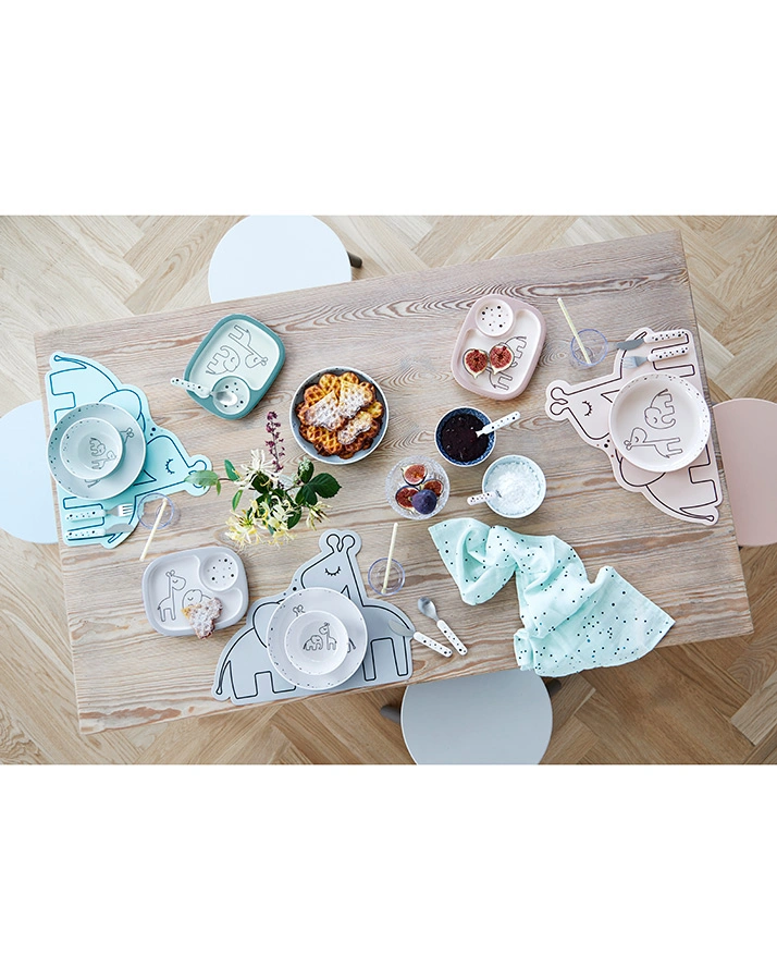 Silikon-Tischset DREAMY DOTS in grau