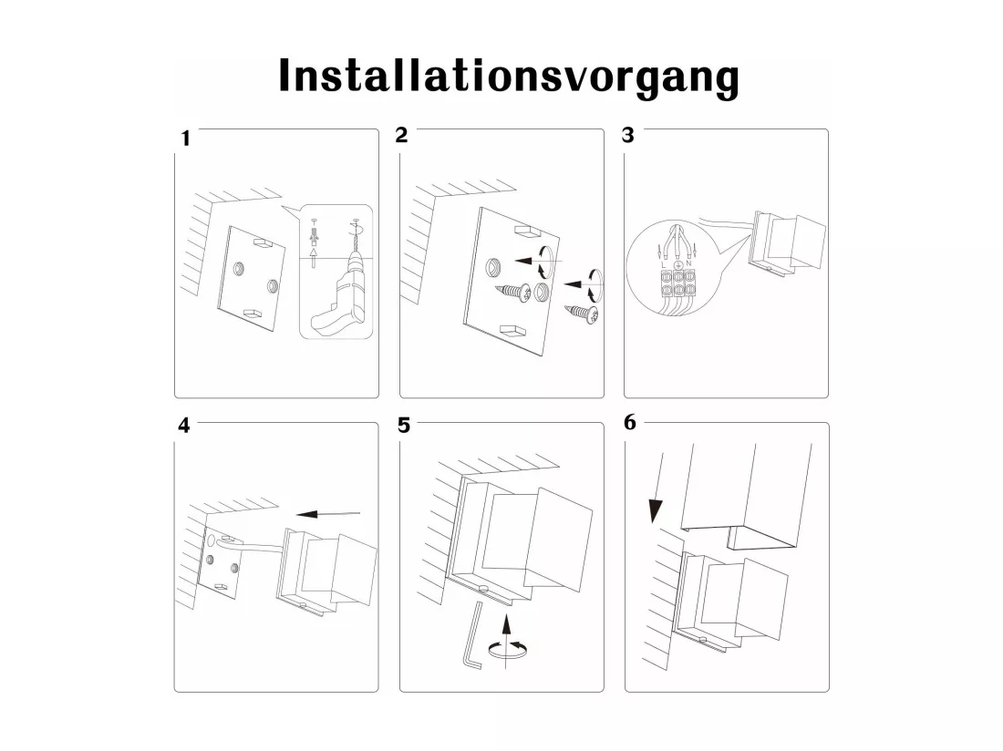 NETTLIFE Set de 4 Lampes Murales LED Ext, Blanc Chaud IP65, Anthracite, pour Maison, Cage d’Escalier