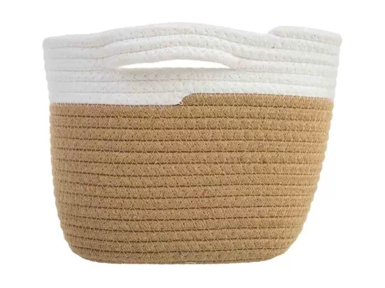 Panier en corde de coton tressée 33x24x20