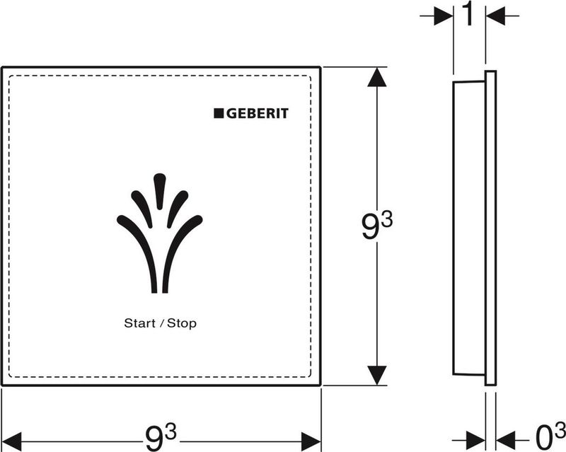 Geberit - AquaClean - Bedieningplaat - Wit - Frontbediening