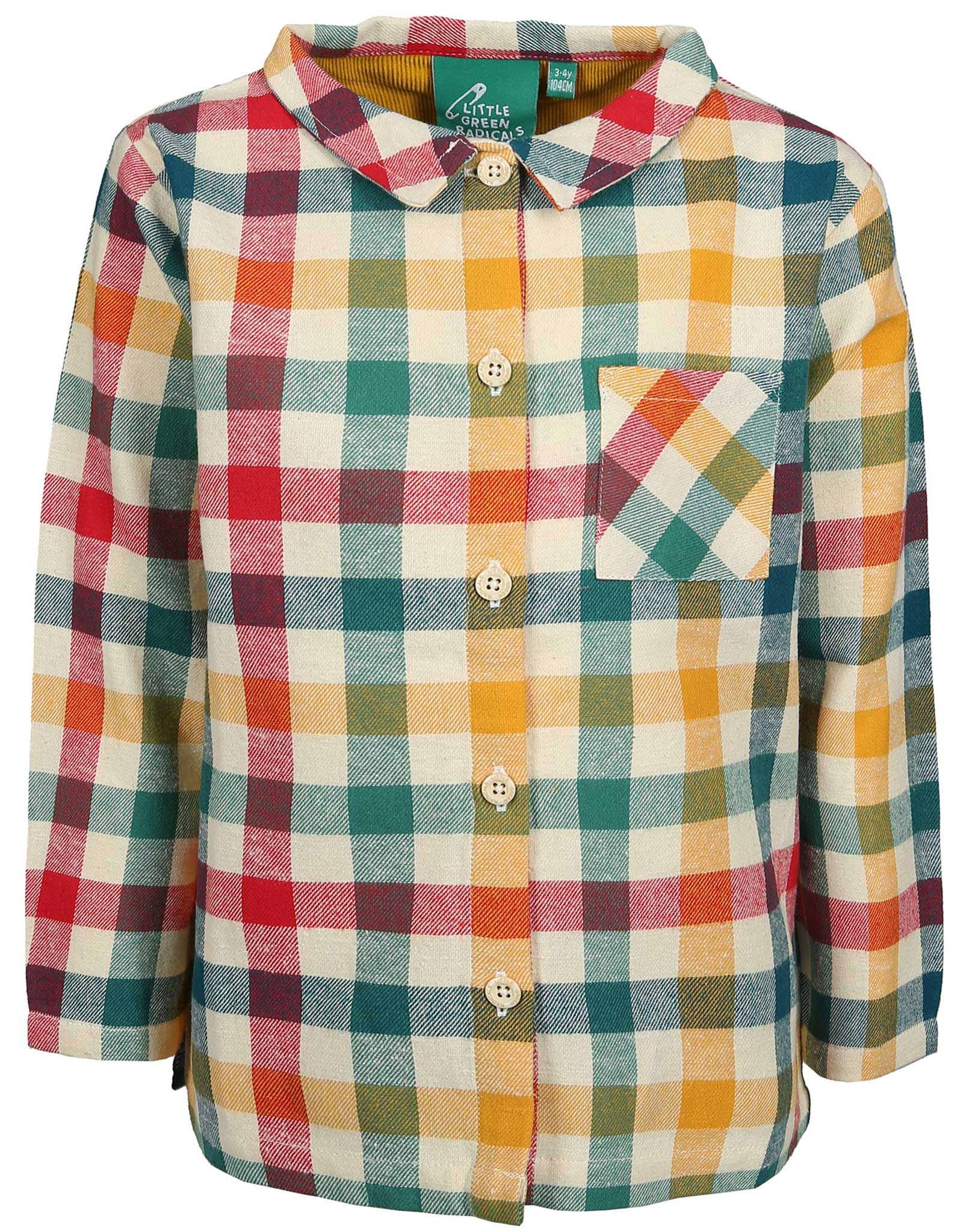 Langarm-Hemd RAINBOW GOLD CHECK in bunt