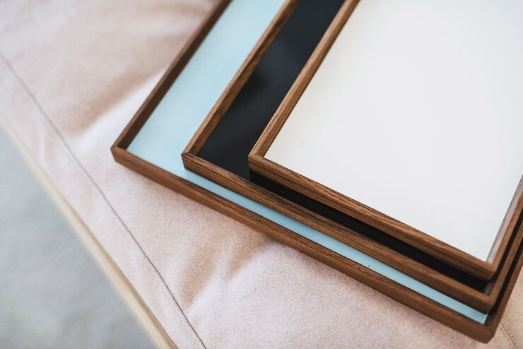Architectmade TurningTray 30x48 cm Black dessert/angel blue