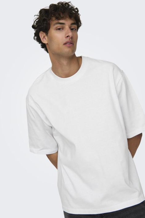 Only & Sons witte heren t-shirt