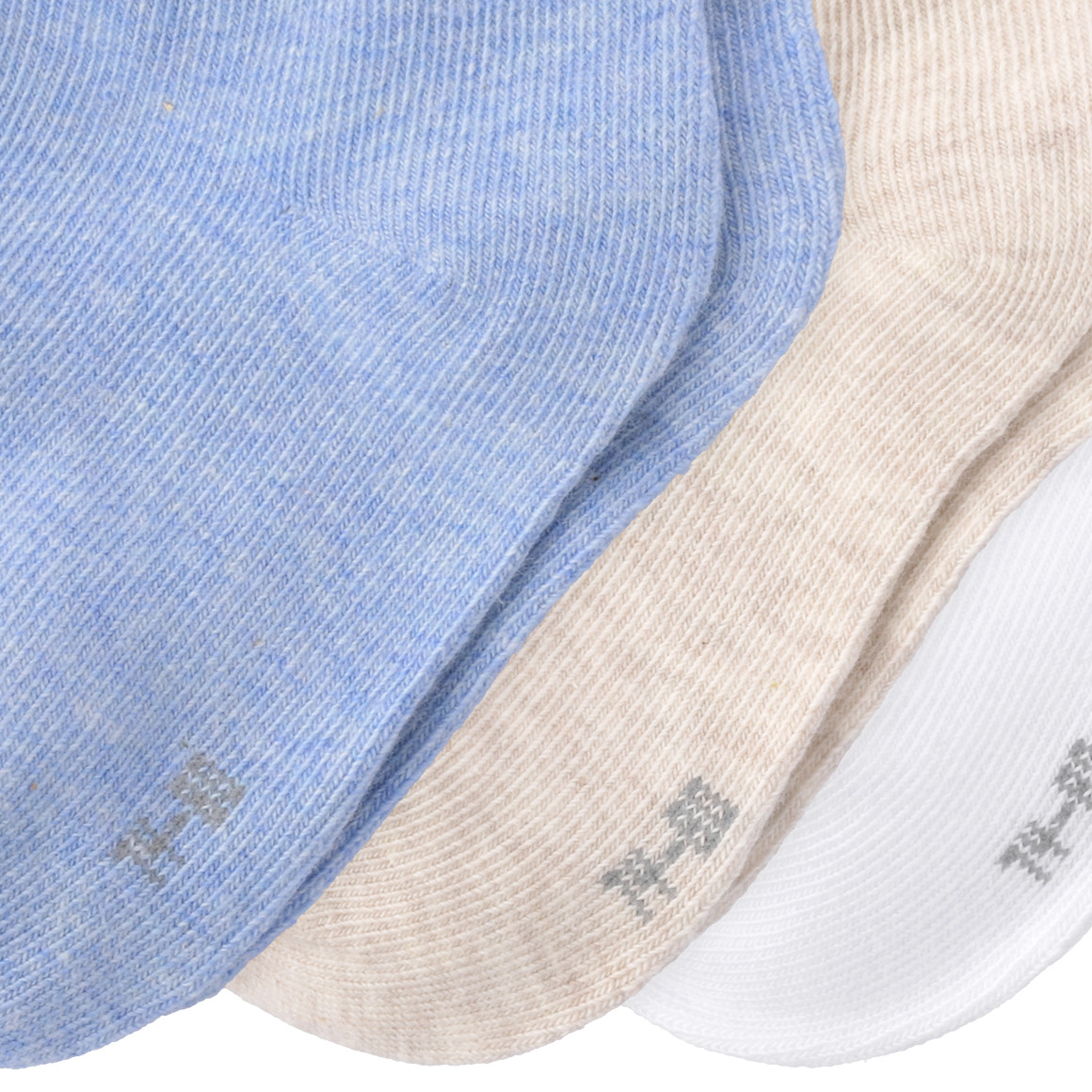Topomini 3 Paar Baby Sneaker-Socken im Set blau / hellbeige / weiss