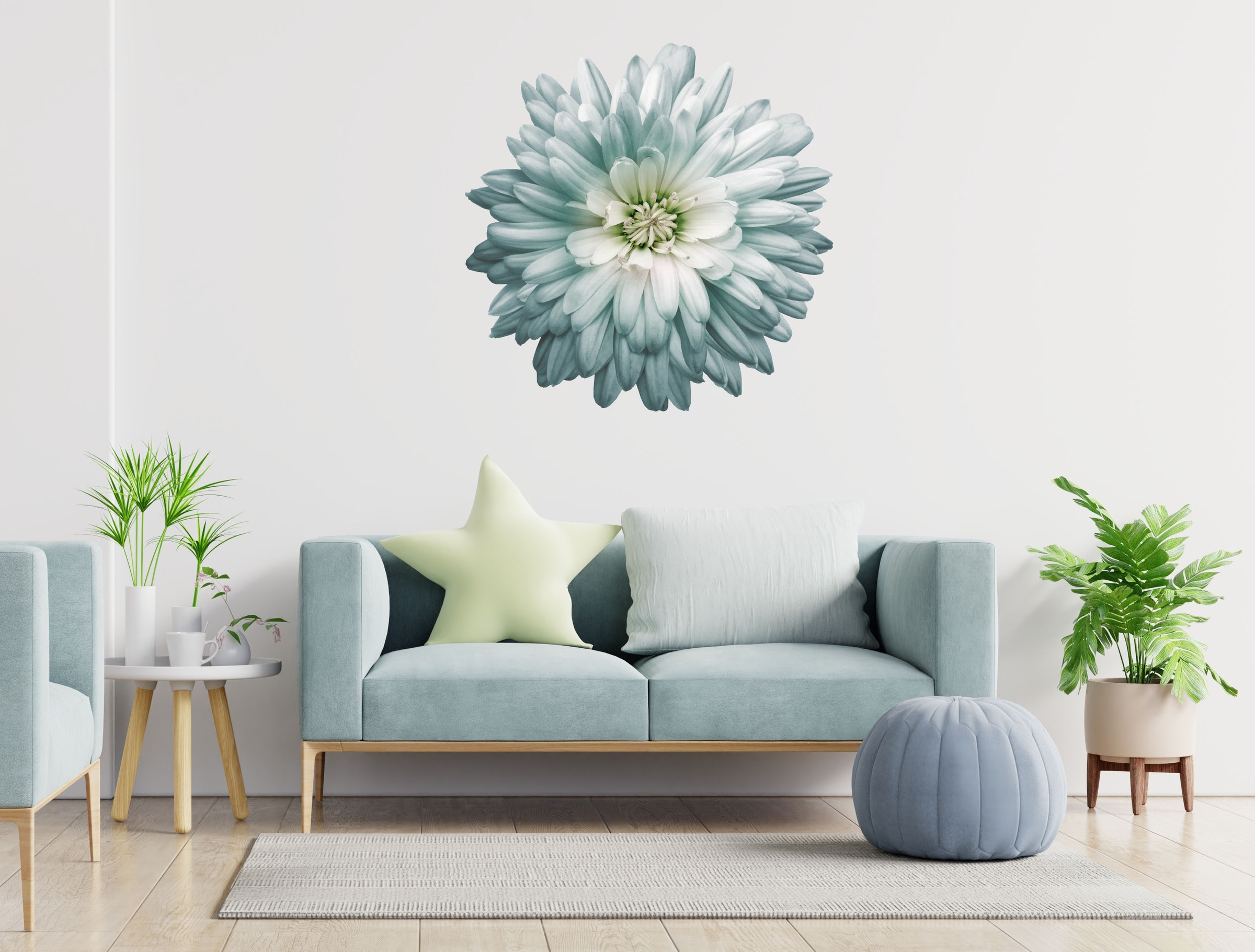 queence Wandtattoo »Luna« Wandbild, Sticker, Blume, Blüte, selbstklebend