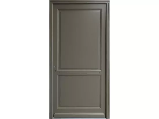 Porte D'Entrée Bois Pleine, Elixir, Vert Ral7002, H,215Xl,90 P, Droit Cote Tableau