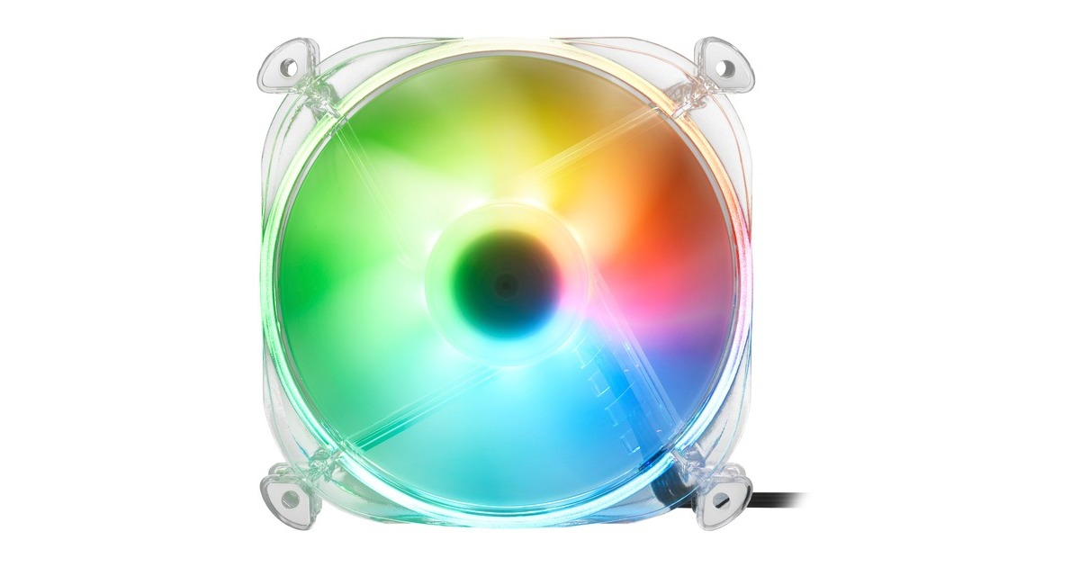 SharkoonSHARK Disc PWM RGB case fan  (Transparant, 120 x 120 x 25 mm)