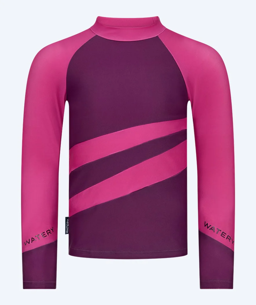 Watery UV-trøje til børn - Manami Langærmet Rashguard - Lilla