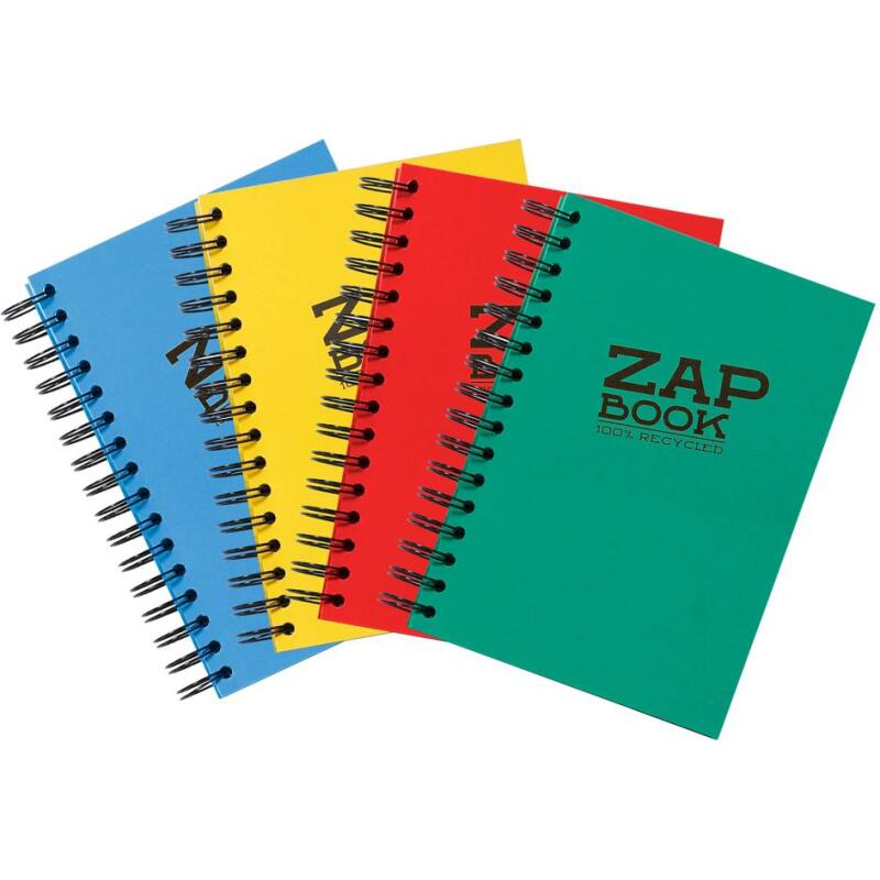 Zap Book carnet spiralé 160F A6 80g - Assortiment mixte