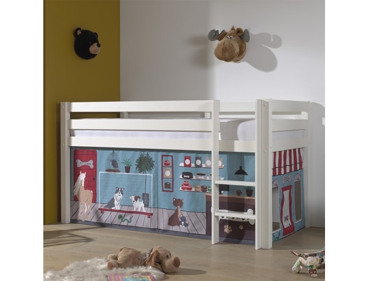 VIPACK - Lit mi-hauteur 90x200 sommier inclus housse pet shop pino ...