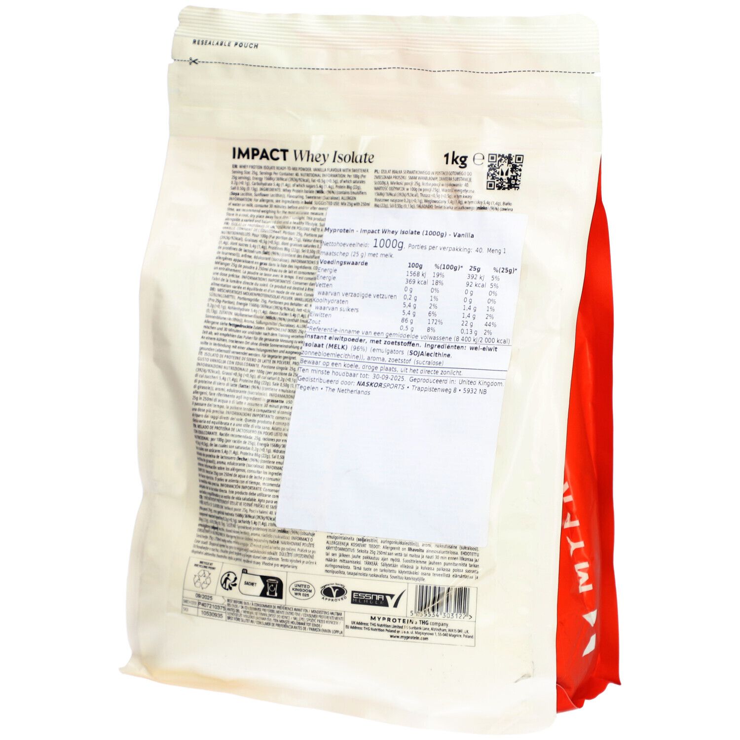 MyProtein Impact Whey Isolate Vanille