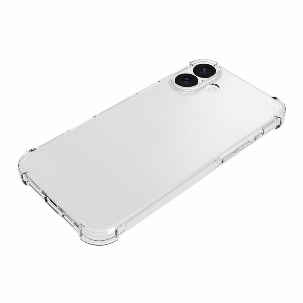 iPhone 16 Plus Gummi Hülle Case Slim Design mit Air Cushion Fallschutz - Transparent