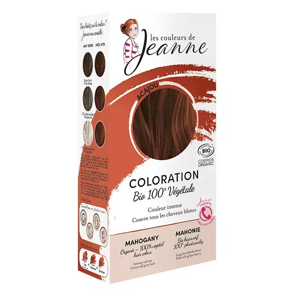 Les Couleurs de Jeanne Coloration Végétale Acajou Bio 100g