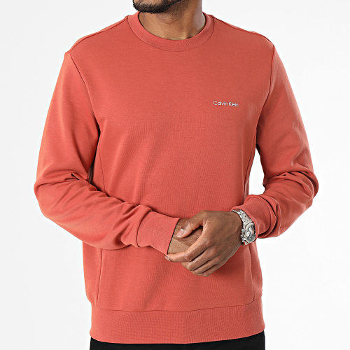 Sweat Crewneck Micro Logo Repreve 9926 Rouge Brique