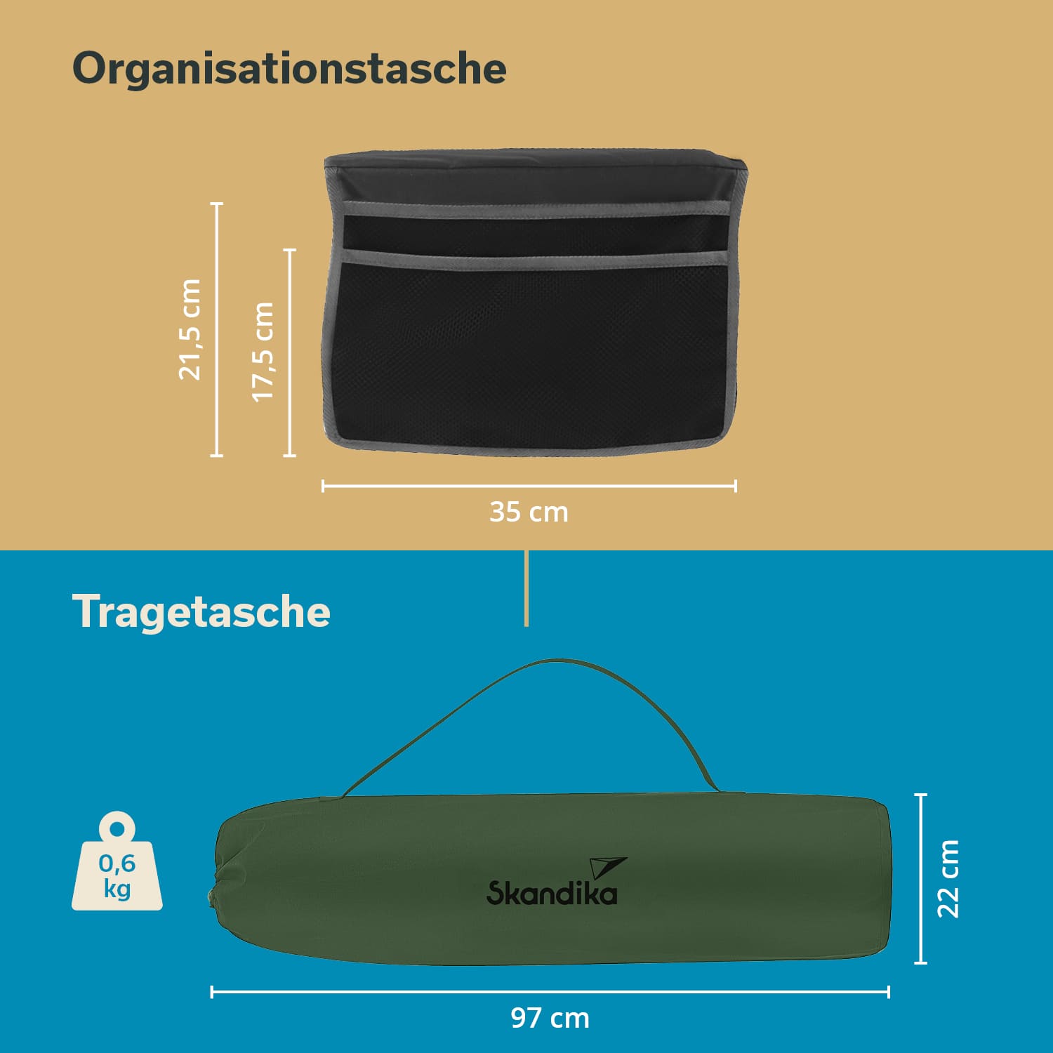 Skandika Relax Comfort vouwstoel - Green