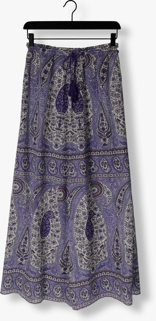 blauwe antik batik maxirok tajar skirt