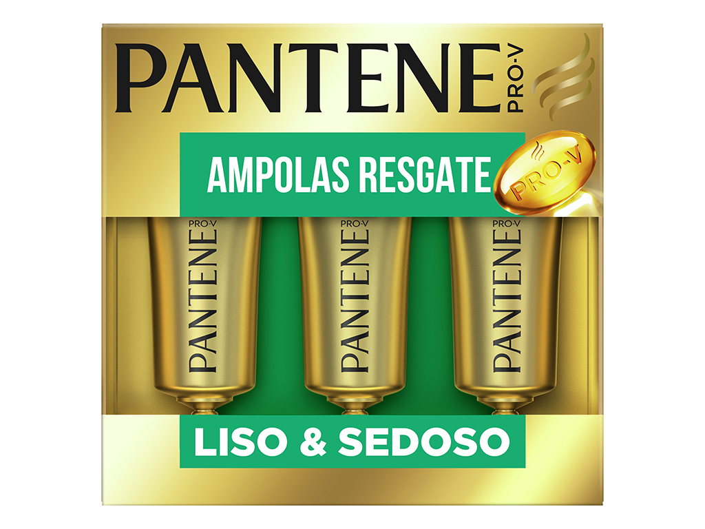 Ampolas Cabelo Liso e Sedoso Pantene 3 un